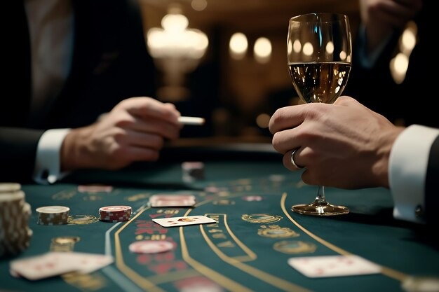 live dealer studio with cards and roulette wheel